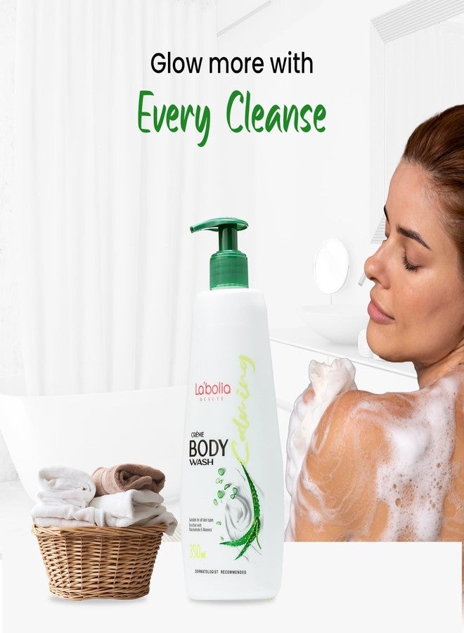 Labolia Beaute Crème Body Wash with Niacinamide, Aloe Vera & Olive Oil - Deep Cleansing & Moisturizing, Acne Fading, Skin Texture Improvement | Pack of 2 | 350ml X2 - Image 5