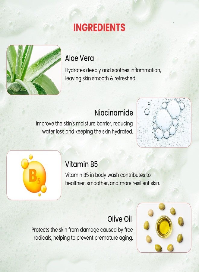 Labolia Beaute Crème Body Wash with Niacinamide, Aloe Vera & Olive Oil - Deep Cleansing & Moisturizing, Acne Fading, Skin Texture Improvement | Pack of 2 | 350ml X2 - Image 3