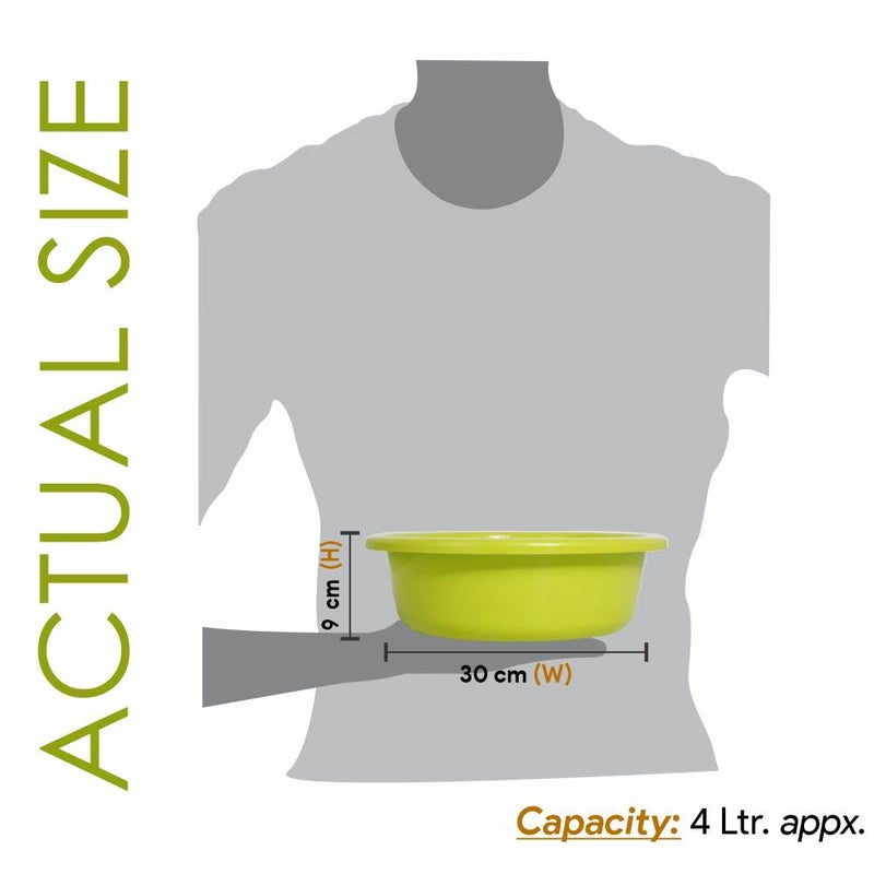 Wonder Homeware Prime Bowl 6 Heavy Quality Bowl Set, 3 pc Bowl 4 LTR, Green Color - Image 3