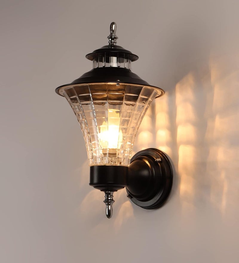 SVDK Round Outdoor Wall Light in Black for Home and Garden Decoration Bulb Not Included Pair 2 - Image 2
