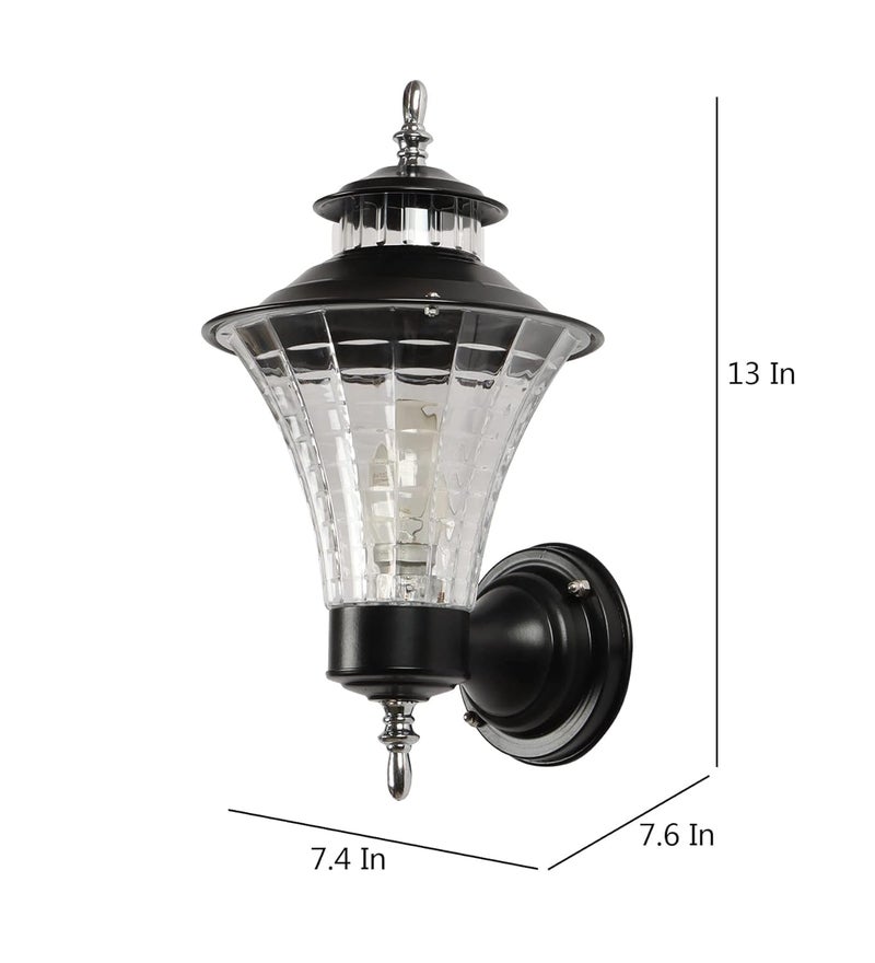 SVDK Round Outdoor Wall Light in Black for Home and Garden Decoration Bulb Not Included Pair 2 - Image 4