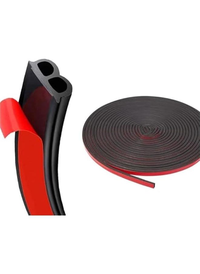 هوكور LukRosey 16 Metre B Shape Car Door Edge Trim Seal Strip,Automotive Rubber Seal Strip,Self Adhesive Weatherstrip for Car Window Door Protector Soundproofing,Auto Weather Seal Strip  - Image 1