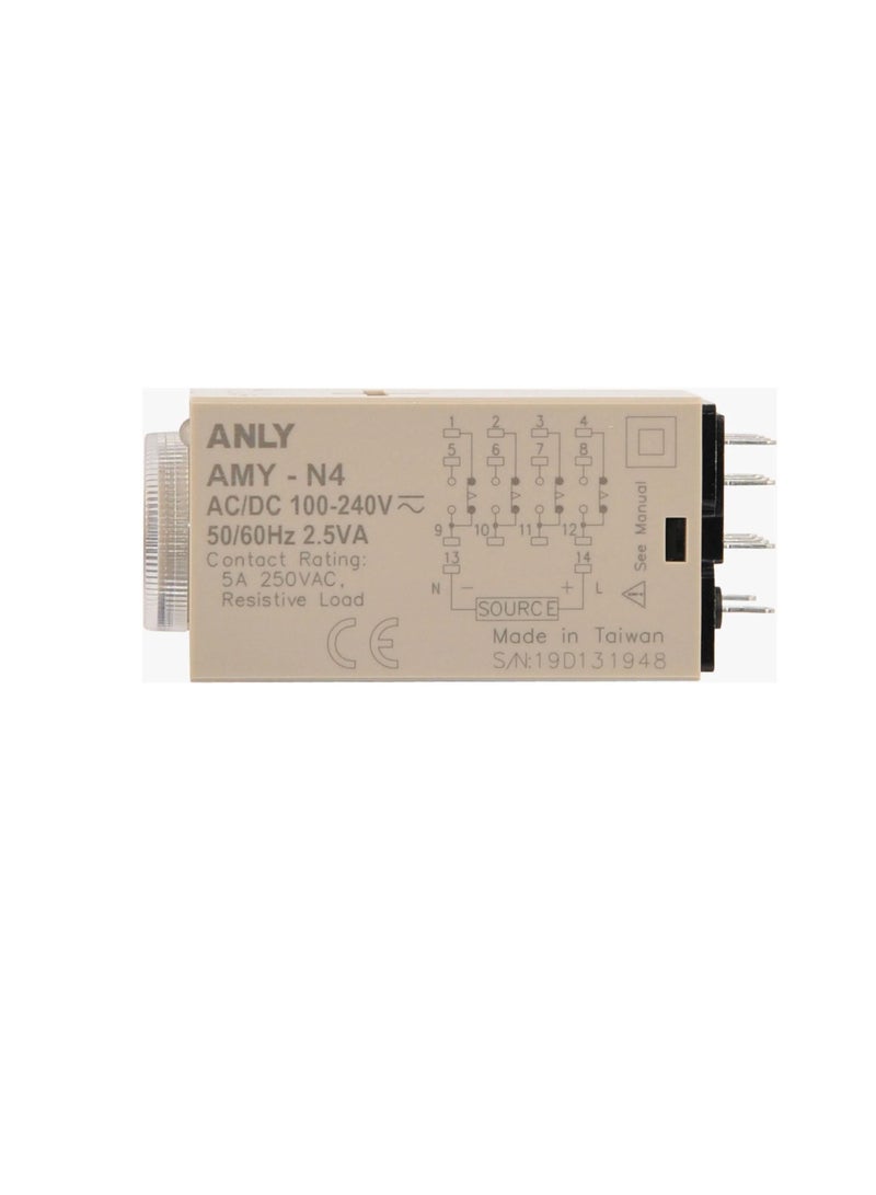 ANLY Multi Range Analogue Timer 14pin 5A - AMY-N4  - Image 3