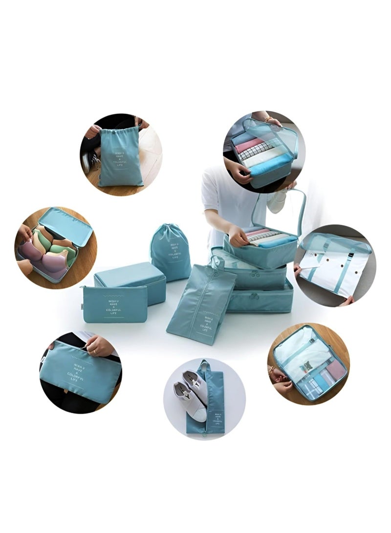 DUNISO Travel Organizer 7PCS for Carry on Luggage Multi-Functional Compression Organizer Bags Clothing Sorting Packages Travel Packing Pouches for Man & Women Travel Essentials-Green - Image 5