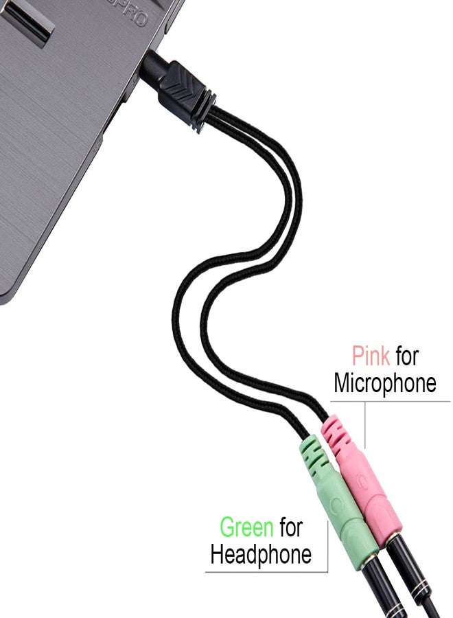 ENVEL 3.5mm Jack Cable Headset Adapter Kit CTIA for Laptop PS4 Smartphone Xbox One Tablet Earphone with Headphone/Microphone Simultaneously Y Splitter Audio 2 Female to 1 Male - Image 5