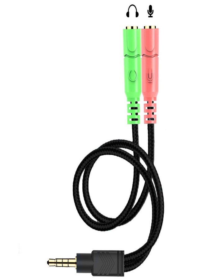 ENVEL 3.5mm Jack Cable Headset Adapter Kit CTIA for Laptop PS4 Smartphone Xbox One Tablet Earphone with Headphone/Microphone Simultaneously Y Splitter Audio 2 Female to 1 Male - Image 1