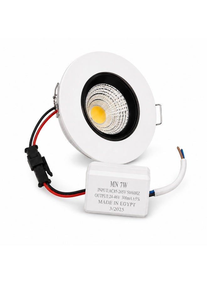 اسبوت LED 7 وات أبيض بإضاءة ورم - Image 1