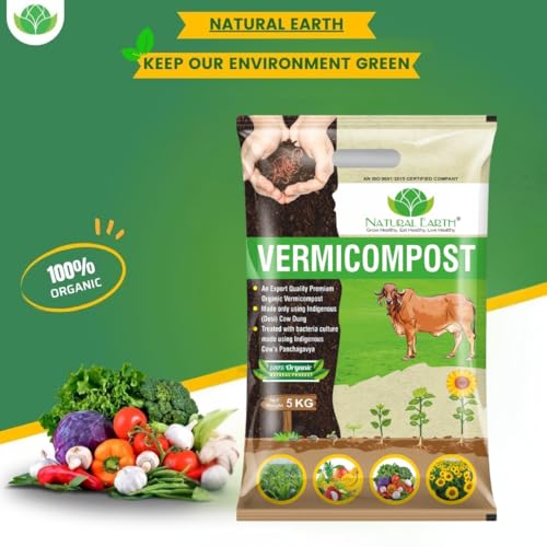 NATURAL EARTH® 5 KG - TRUSTED Organic Vermicompost For Plants | Treated with Panchagavya-Based Bacteria Culture | Plant Growth Booster | Organic Compost For Home Plants - Image 3
