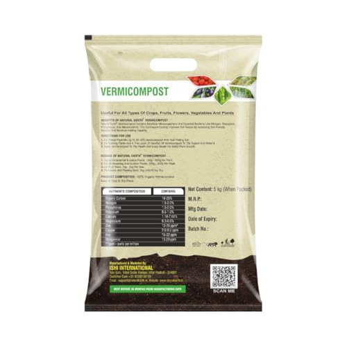 NATURAL EARTH® 5 KG - TRUSTED Organic Vermicompost For Plants | Treated with Panchagavya-Based Bacteria Culture | Plant Growth Booster | Organic Compost For Home Plants - Image 2