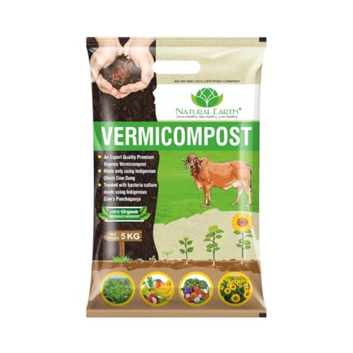 NATURAL EARTH® 5 KG - TRUSTED Organic Vermicompost For Plants | Treated with Panchagavya-Based Bacteria Culture | Plant Growth Booster | Organic Compost For Home Plants - Image 1