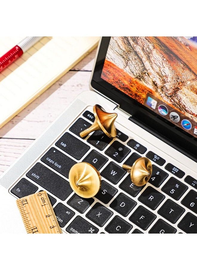 Hanaive - 3 Pcs Metal Fidget Spinners For Adults Brass Spinner Top Precision Gyroscope Desk Fidget Toy For Teens Kill Time Rotate Long Time Over 5 Minutes 3 Sizes S M L - Image 1