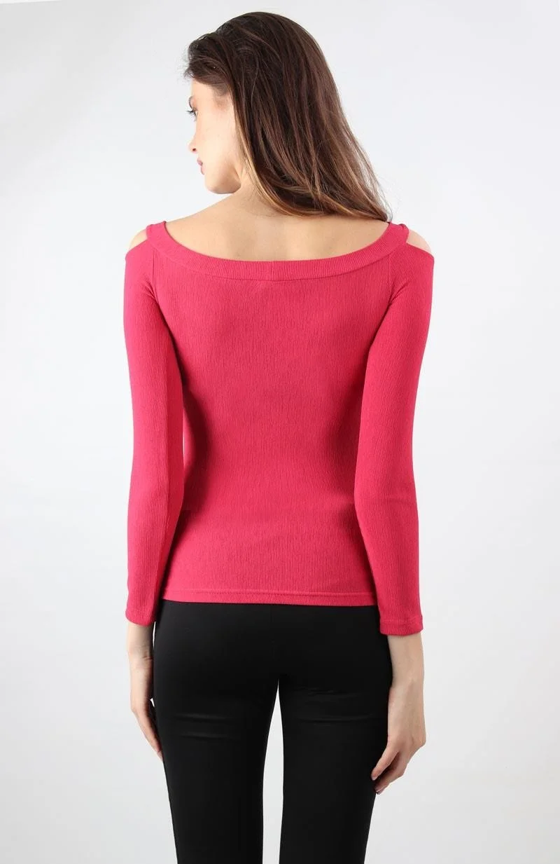 الكسندر جاردي Shoulder Detail Long Sleeve T-Shirt (B20-159600)