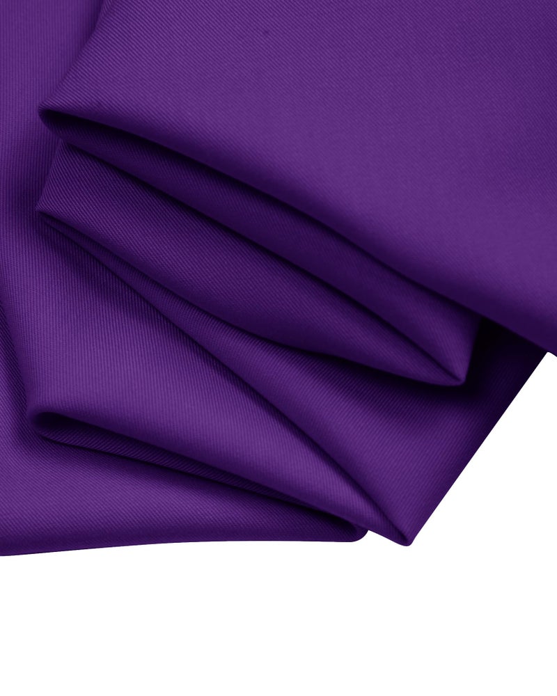 Lusead Mens Dress Shirts Purple Stretch Long Sleeve Cotton Formal Wrinkle Free Business Casual Button Up Shirt for Prom Party - Image 4