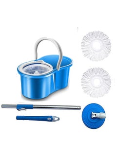 GTC GTC® 360° Spin Mop Rotating Pole & Bucket No Foot Pedal with 2 Microfiber Heads  - Image 1