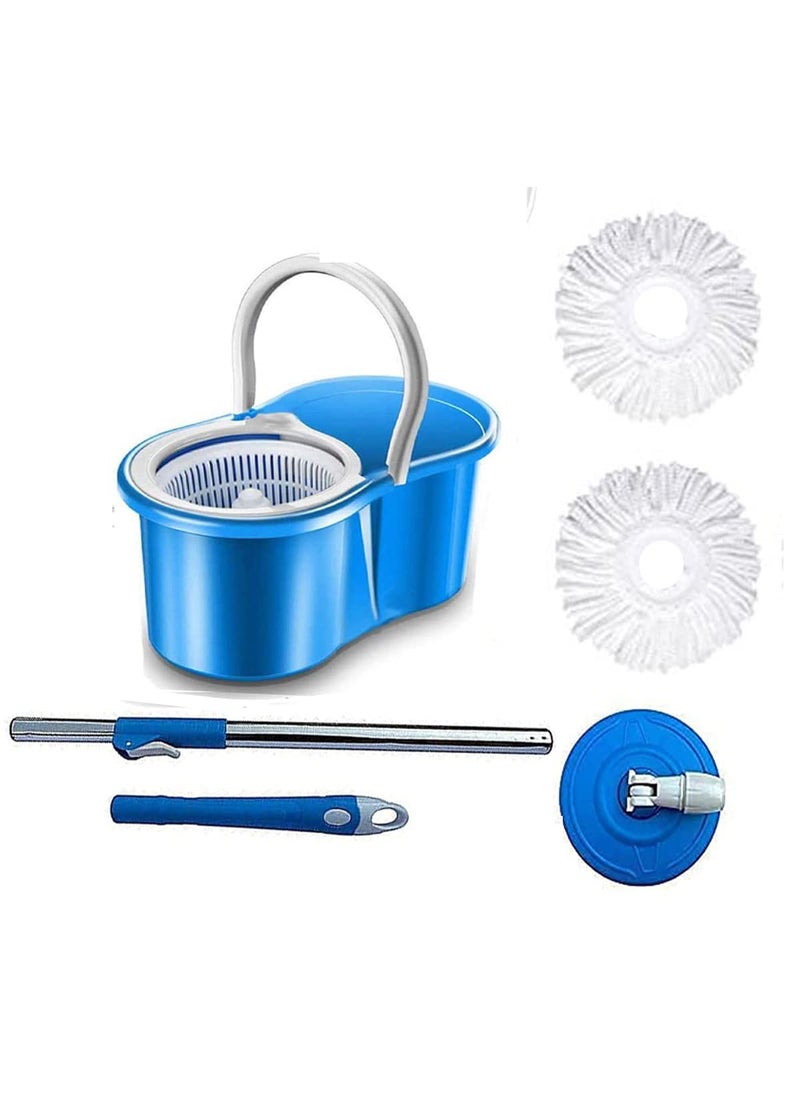 GTC - GTC® 360° Spin Mop Rotating Pole & Bucket No Foot Pedal with 2 Microfiber Heads - Image 1