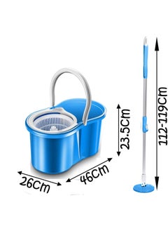GTC GTC® 360° Spin Mop Rotating Pole & Bucket No Foot Pedal with 2 Microfiber Heads  - Image 3