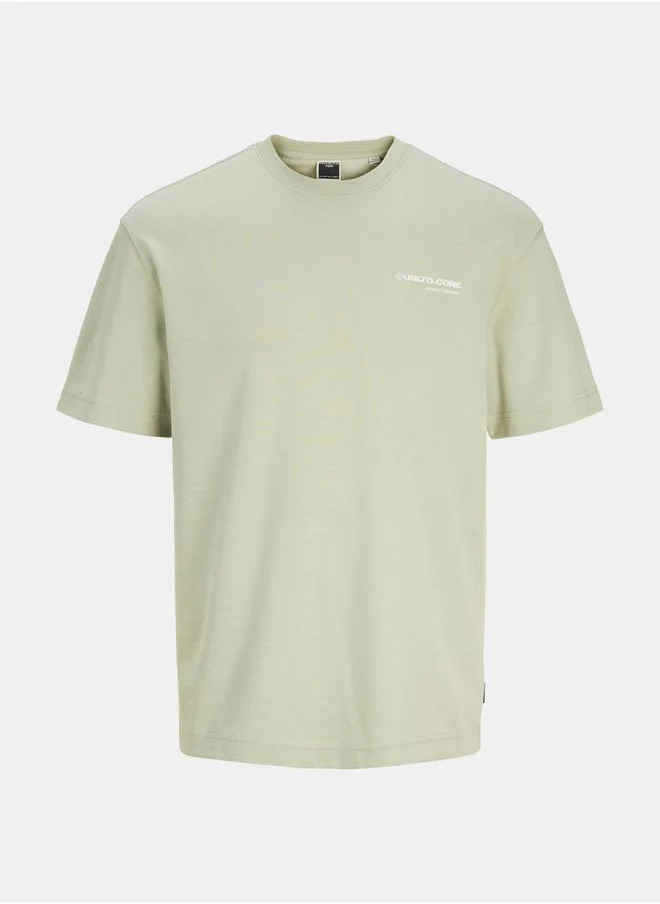 جاك اند جونز Aero Print Crew Neck Relaxed Fit T-Shirt