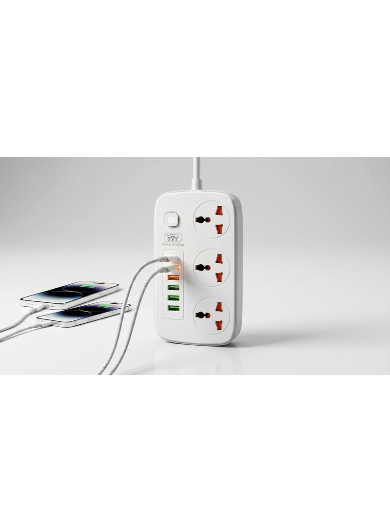 777 Power Socket 3451 – 2500W – 20W USB-C – Child Safety – Flame Retardant – Safe - Image 5