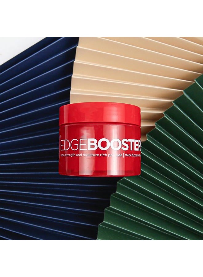 EDGEBOOSTER Style Factor Edge Booster Strong Hold Water-Based Pomade - Super Shine & Moisture 3.38oz (RUBY) - Image 3