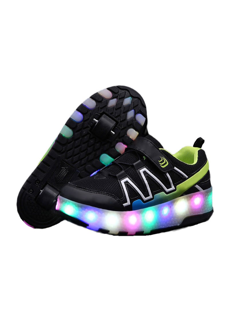 Loquat Kids Roller Shoes Boy Girl Sneakers with Wheels Become Sport Sneaker with Led for Birthday Children Show Gift - Image 1
