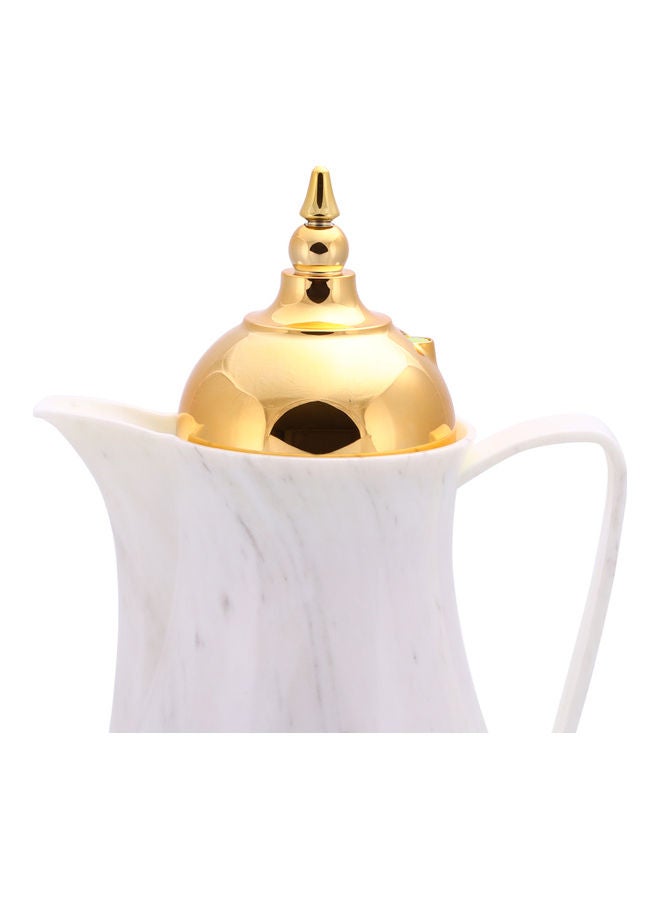 Royalford Double Wall 1 L+1 L 2 Pieces Marble Tea & Cawa Set | RF9413 Multicolour - Image 3