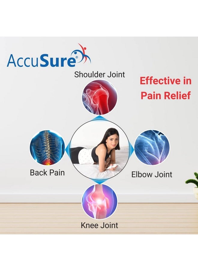 AccuSure - Orthopaedic Fast Heating Belt With 3 Level Heating Control For Fast Pain Relief At Back|Waist|Abdomen|Shoulder| Comes With Soft Washable Printed Cloth Cover - Xl - Image 1