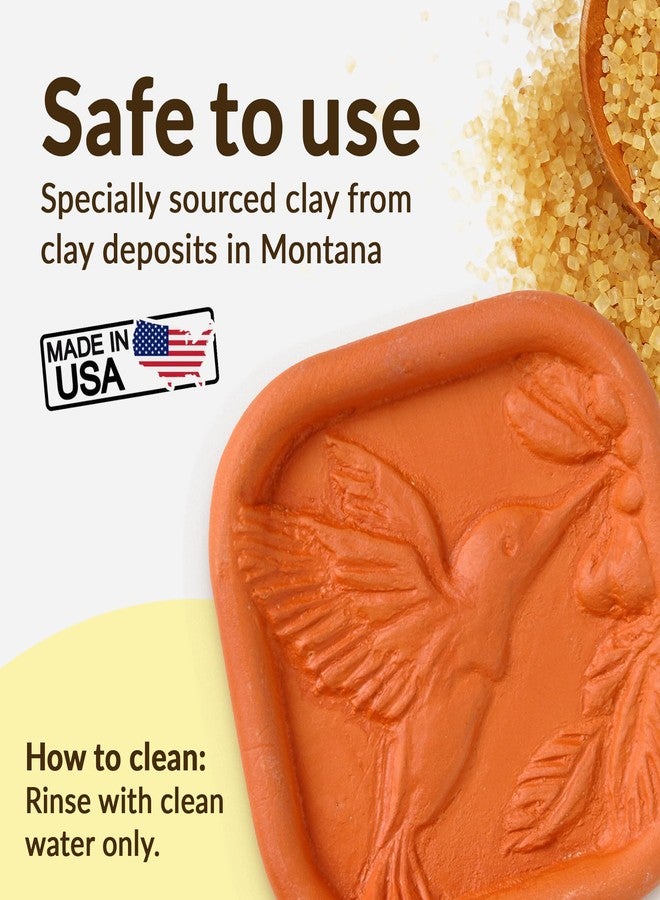 جي بي كيه بوتري وعاء سكر من الطين | مُليّن آمن غذائيًا للبسكويت، والمارشميلو، والفواكه المجففة، والتوابل، وغيرها | تصميم طائر الطنان | حافظة رطوبة قابلة لإعادة الاستخدام مصنوعة من طين متين | أداة مطبخ من خزف JBK - Image 2