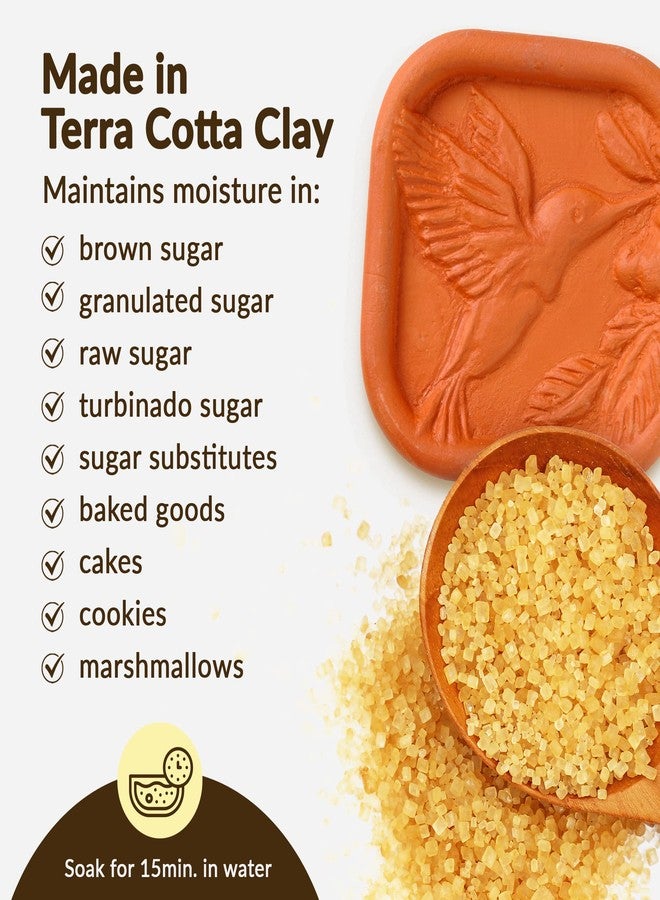 جي بي كيه بوتري وعاء سكر من الطين | مُليّن آمن غذائيًا للبسكويت، والمارشميلو، والفواكه المجففة، والتوابل، وغيرها | تصميم طائر الطنان | حافظة رطوبة قابلة لإعادة الاستخدام مصنوعة من طين متين | أداة مطبخ من خزف JBK - Image 5
