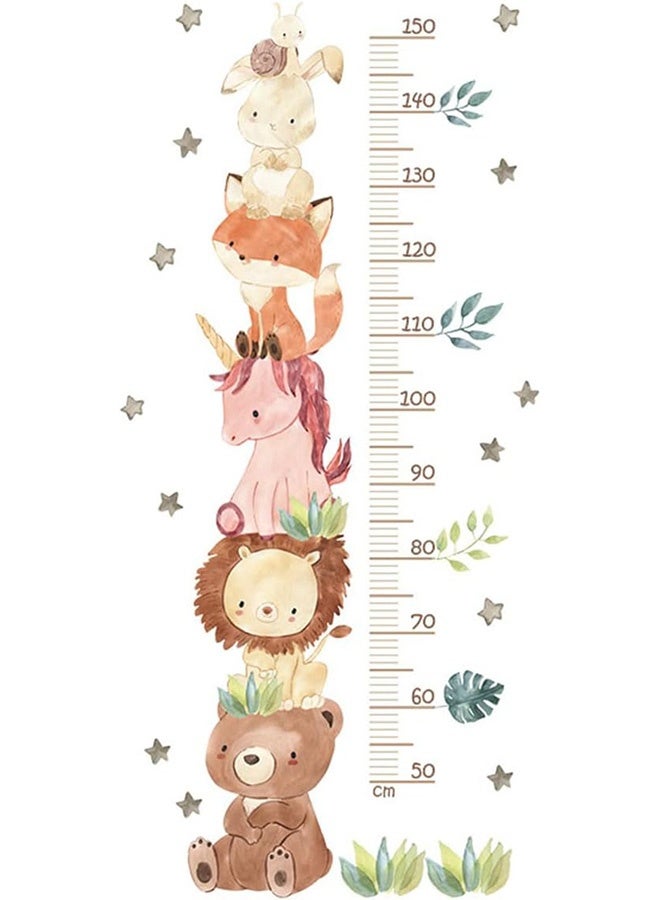 AGREON مخطط ارتفاع الأطفال على الحائط، ديكور حائط لغرفة النوم برسوم كرتونية، ملصقات مخطط ارتفاع لطيفة، ملصقات قياس الارتفاع لغرفة نوم الأطفال، غرفة لعب toddlers، ديكورات حائط لمرحلة رياض الأطفال - Image 1