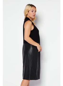 Kasper  Women Plain Mini Dress, Black  - Image 2