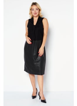 Kasper  Women Plain Mini Dress, Black  - Image 3