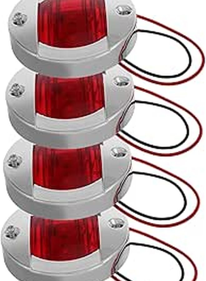 4 Pcs Enhanced Visibility LED Side Marker Lights Weatherproof For Truck Trailer Vehicles - Image 1