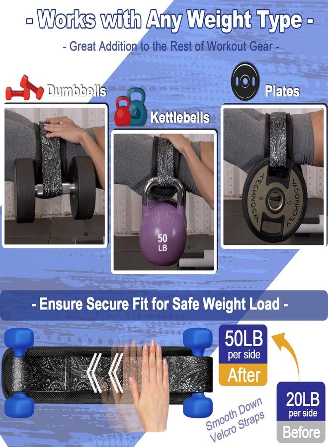 Coniflor Hip Thrust Belt - Adjustable Fitness Belt for Dumbbells, Kettlebells, Plates - Support Up to 100 lbs - Upgrade Slip-Resistant Pad for Safe and Comfortable Glute Workouts at Home or Gym, Black - Image 4