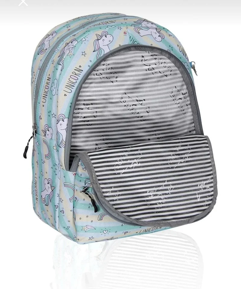 Cambridge Polo Club Unicorn Patterned Backpack & Water Bottle Set