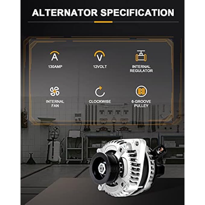 ROADFAR New Alternator Replacement for Honda Odyssey 2008-2010 For Acura TSX 2010-2014 For Acura TL 2009-2014 11391, 31100-RGW-A01, 31100-RGW-A01RM - Image 2