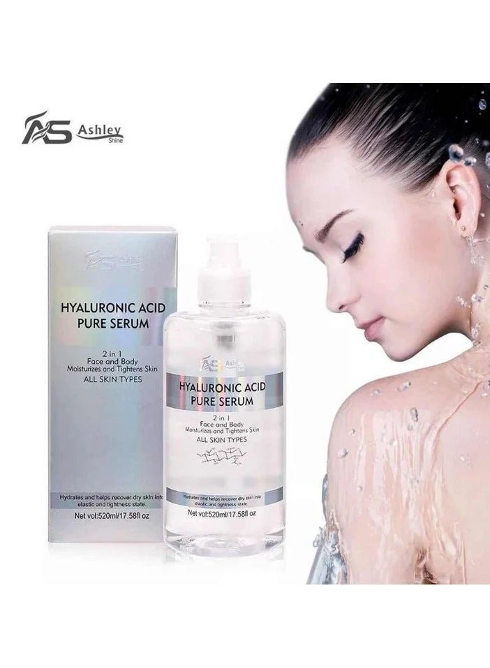 AS Ashley Shine Hyaluronic Acid Pure Serum - for Face and Body - Image 2