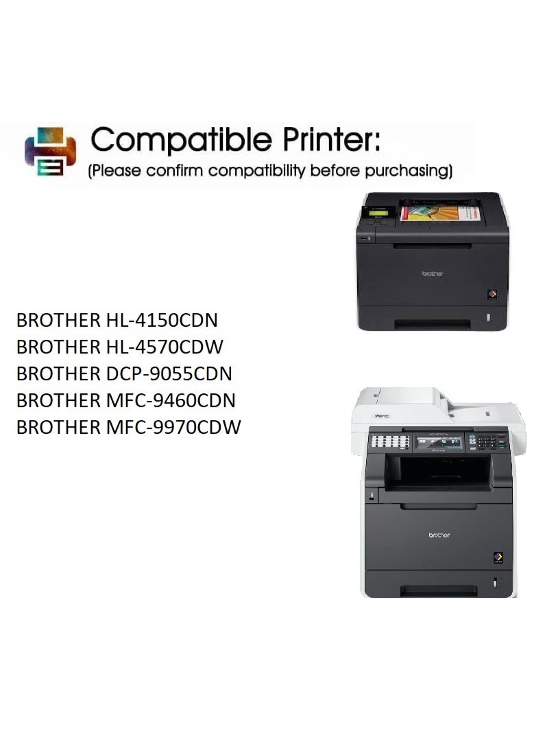 TN-340 Yellow Toner Cartridge Replacement For Brother HL 4150CDN, 4570CDW, DCP 9055CDN, MFC 9460CDN, 9970CDW (Yellow) - Image 5