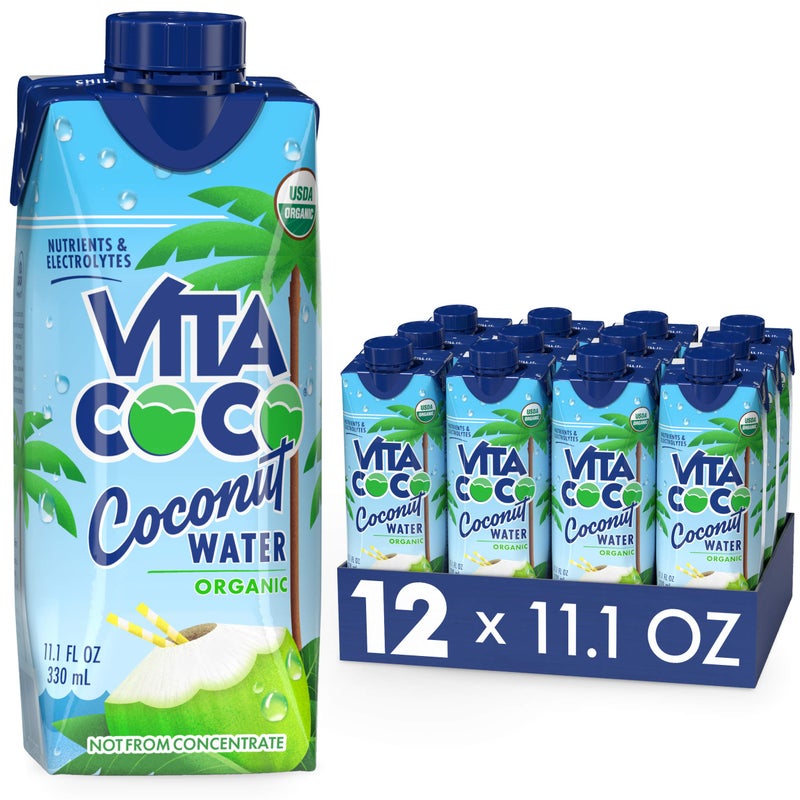 Vita Coco Coconut Water, Pure Organic | Refreshing Coconut Taste | Natural Electrolytes | Vital Nutrients | 11.1 Oz (Pack Of 12) - Image 1