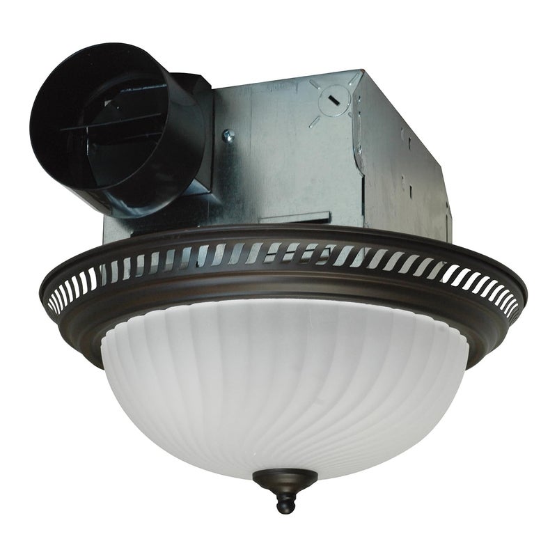 Air King DRLC701 Round Bath Fan with Light, Bronze - Image 1