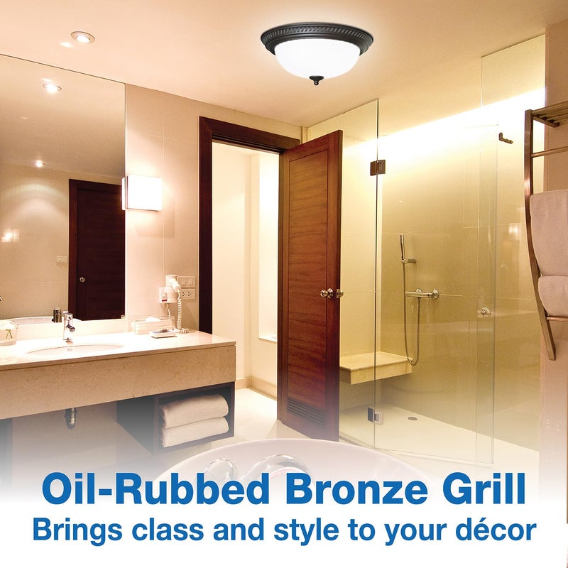 Air King DRLC701 Round Bath Fan with Light, Bronze - Image 4