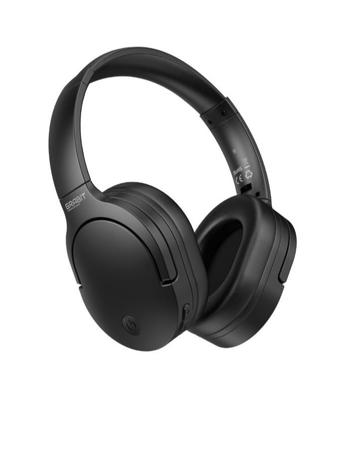 إلتقطه سماعة رأس لاسلكية GRABIT Over-Ear Bluetooth 5.4، وقت تشغيل 12 ساعة، مكالمات وأوامر واضحة، صوت ستيريو غامر مع صوت جهير عميق، برامج تشغيل 40 مم، شحن سريع USB-C، سماعة ميكروفون مدمجة للألعاب والموسيقى، - Image 1