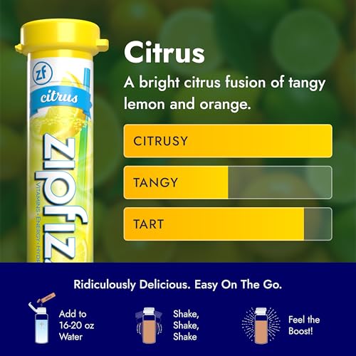 Zipfizz Daily Energy Drink Powder, Citrus, 20 Pack, 3-in-1 Sustained Energy, Rapid Hydration, and Essential Vitamins, Sugar-Free, Electrolyte Powder, Contains Vitamin B-12 & Antioxidants - Image 5