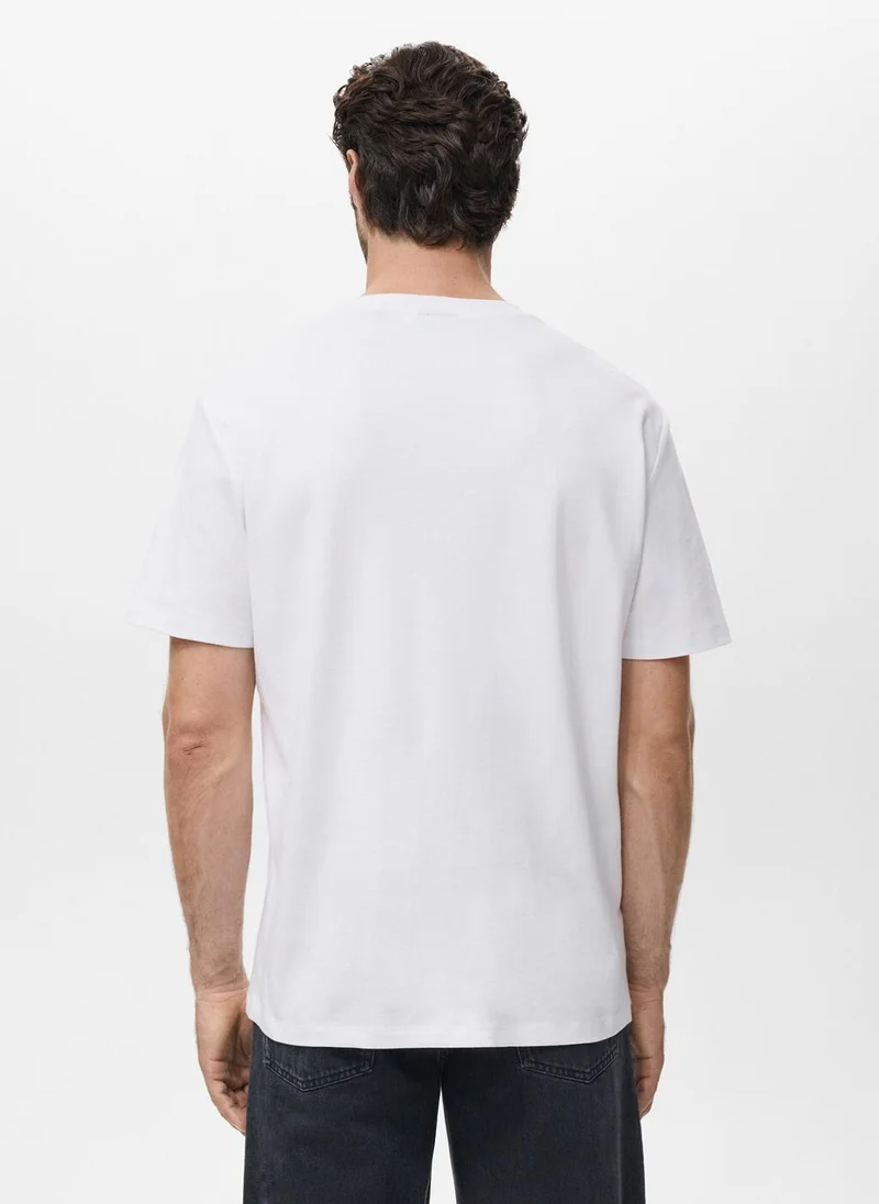 Mango Man Medium weight regular fit T-shirt