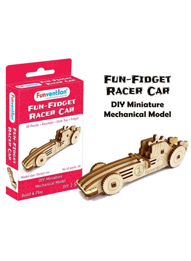 Funvention Birthday Return Gifts (Pack of 12) Fun Fidgets - Racer Car | DIY Miniature Mechanical Models 3D Puzzle Return Favours for Kids Birthday Party 5+ Years Made in India Toys - Image 5