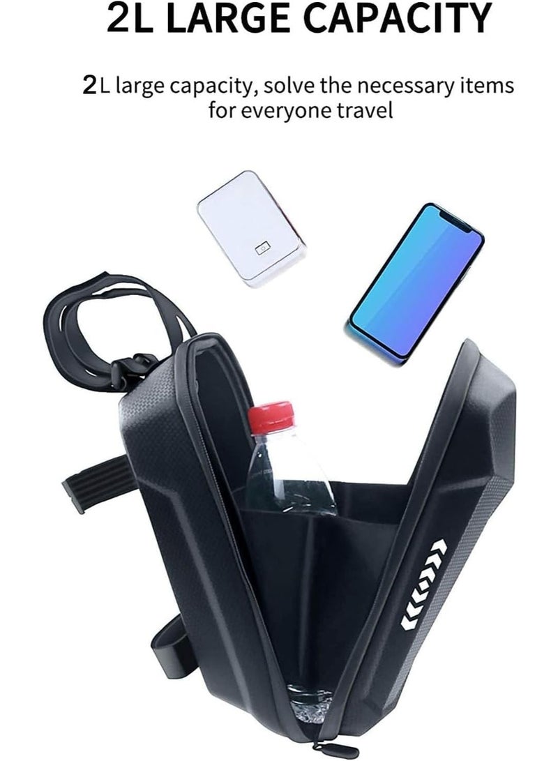Soofam Scooter Storage Bag, 2L Waterproof EVA Scooter Handlebar Bag, Scooter Handlebar Bag Compatible with Xiaomi M365, Electric Scooter Front Hanging Bag for Carrying Charger Tools Repair Tools - Image 2