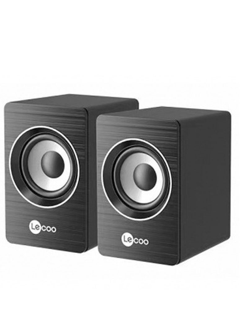 lecoo DS103 Desktop Speakers 6W - 2.0 Channel Stereo - USB Powered + 3.5mm Cable - Image 1
