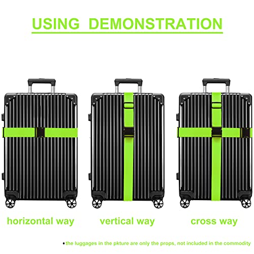 Chelmon Luggage Straps for Suitcases TSA Approved Travel Belt 4 Pack by Chelmon (Green) - Image 5