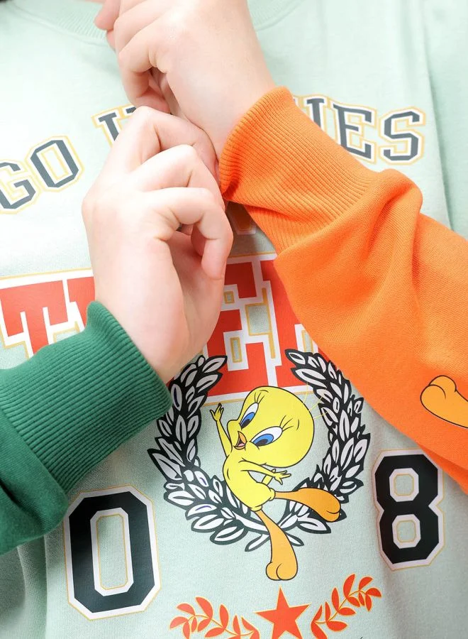 Freehand Women Boxy Fit Looney Tunes Oversized Sweatshirt