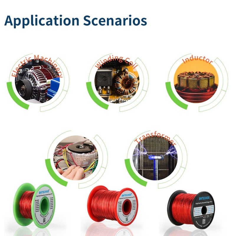 BNTECHGO 28 AWG Magnet Wire - Enameled Copper Wire - Enameled Magnet Winding Wire - 4 oz - 0.0122" Diameter 1 Spool Coil Red Temperature Rating 155â„ƒ Widely Used for Transformers Inductors - Image 4