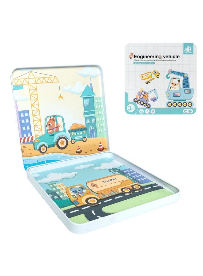 كوبليلو لعبة مكعبات لو - لعبة ملصقات مغناطيسية لمركبة هندسية | ملصقات ثلاثية الأبعاد جذابة وملونة | تعلم عن المركبات والسيارات | لعبة تعليمية مبكرة للأطفال والأولاد والبنات - Image 1